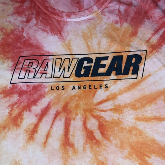 NWT RawGear Bradley Martyn Tie Dye Logo Heavyweight Tee - Picture 3 of 6